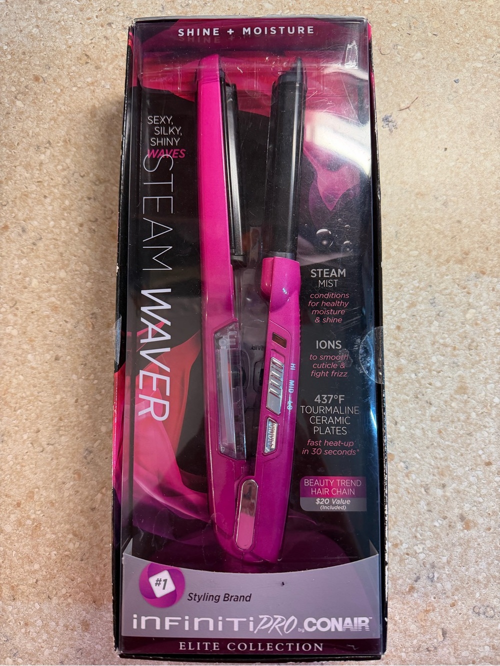 Conair Steam Waver Infiniti Pro Elite Collection Tourmaline Ceramic Mist Ions